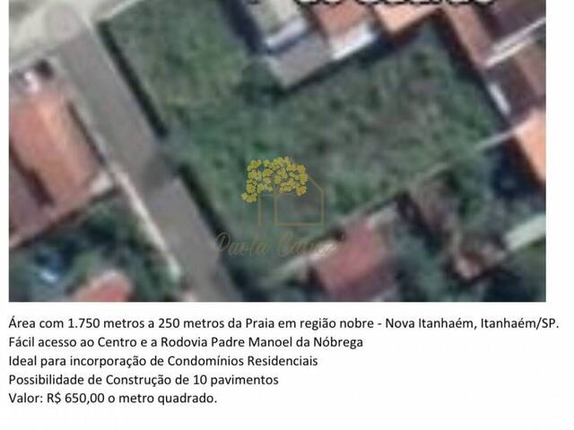 #1001 - Terreno para Venda em Itanhaém - SP - 2